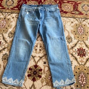 Lucky Brand Sweet Crop embroidered bottom.
